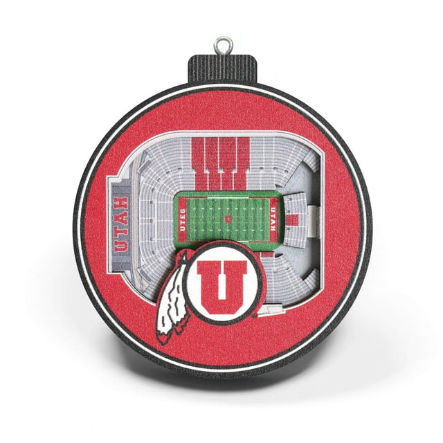 YouTheFan NCAA Utah Utes 3D StadiumView Ornament -Jon M. Huntsman Center Large
