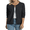 Charcoal, variant on Women’s 100% Cotton Lightweight Button-Front Cardigan Sweater，crew neck Long Sleeve Knit