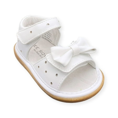 

Wee Squeak Stella White Sandal Size: 12 Color: White