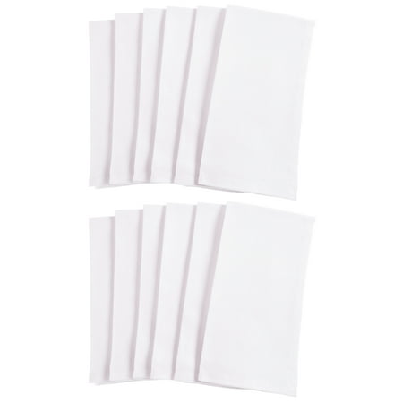 Fold Cloth Napkins Cheatau Chateau Easy-Care Cloth Dinner Napkins - Set of 12 Oversized (20 x 20 inches) - White ()