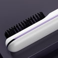 thumbnail image 2 of Plancha pelo portátil inalámbrica peine alisador encrespado pantalla LED temperatura carga USB calefacción cerámica anti-Escaldaduras (Blanco), 2 of 5