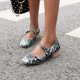 thumbnail image 5 of Sandalias de verano para mujer de tacón bajo de cuero con patrón de serpiente artificial a la moda Wmkox8yii shkj763, 5 of 8