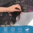 thumbnail image 5 of Yayeee Kitchen Curtains Tier Set of 2 Light Filtering 57"x36" Over Sink Window Panels, Dark Purple Floral Pattern, 5 of 7
