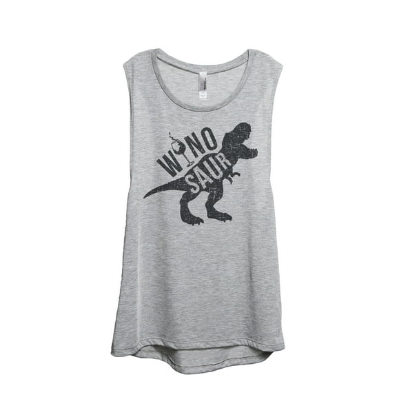 Thread Tank Winosaur Women's Sleeveless Muscle Tank Top Sport Grey Small