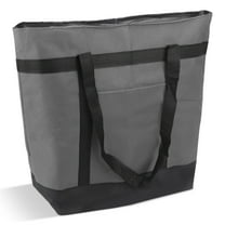 Insulated Cooler Bag, TSV Reusable Grocery Bags for Hot/Cold Food, Thermal Food Delivery Bag for Beach, Travel, Picnics, Gray