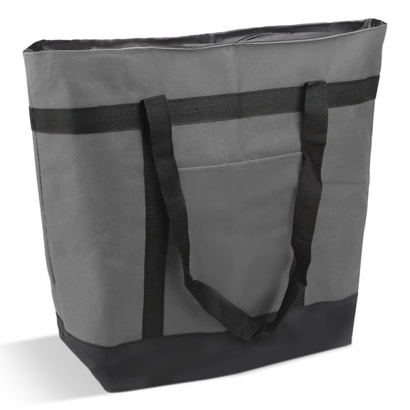 Insulated Cooler Bag, TSV Reusable Grocery Bags for Hot/Cold Food, Thermal Food Delivery Bag for Beach, Travel, Picnics, Gray