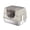 Beige, variant on Fully Enclosed Stainless Steel Cat Litter Box White - 2025 Top Pick, Odor Lock, No Litter Scatter, Easy Clean