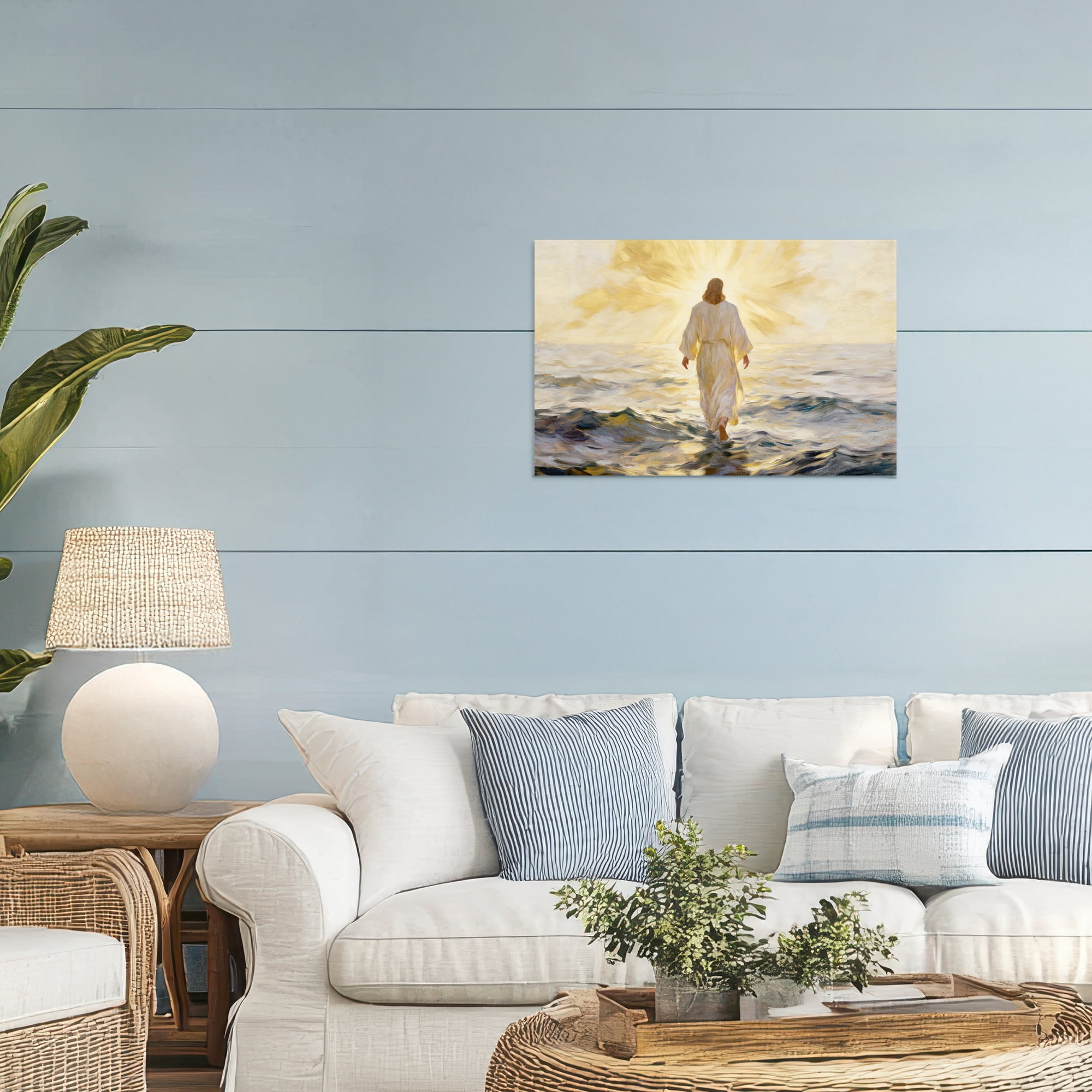 Stupell Industries Golden Walk Spiritual Figure Canvas Wall Art, design by Kim Allen