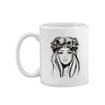 thumbnail image 1 of Women With Floral Wreath Mug - Image by Shutterstock, 1 of 4