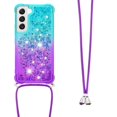 thumbnail image 3 of Funda para Samsung Galaxy S22 5G Brillantina Líquida Divertida Reluciente y con Cristales en Movimiento Cuerpo Cruzado con Cordón Ajustable, 3 of 5