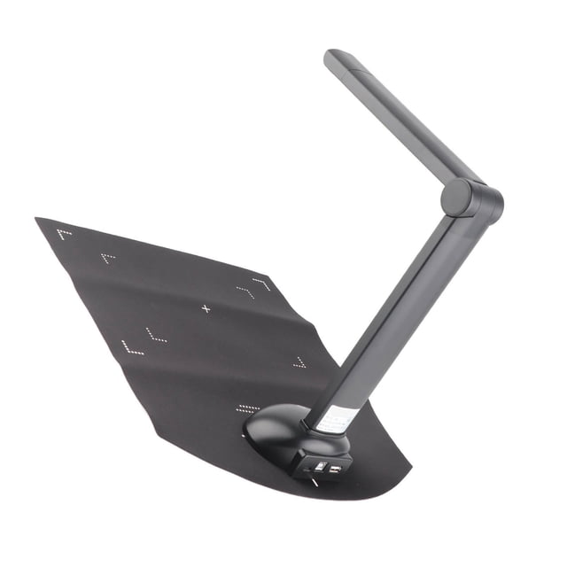 Document Camera Scanner, Real Time Supports A4 Format Book Document Scanner Built in LED Light 5MP CMOS Sensor with USB Flash Drive for Office