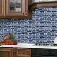 thumbnail image 5 of 12Sheet Self Adhesive Vinyl Tiles Stickers 9.68 x 4.72inch Blue Gray Marbling Mosaic Wall Decals Waterproof Peel and Stick Backsplash DIY Decor, 5 of 8