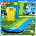 thumbnail image 2 of Wham-O Slip N Slide Triple Waver Rider with Boogie 18ft for Kids 5-12 Years Backyard Water Fun, 2 of 7