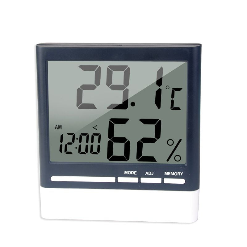 Digital LCD Fahrenheit Temperature Humidity Meter Hygrometer Alarm Clock 