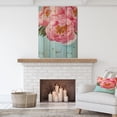 thumbnail image 4 of Designart 'Close Up of Light Pink Peony Flower' Floral Print on Natural Pine Wood, 4 of 5