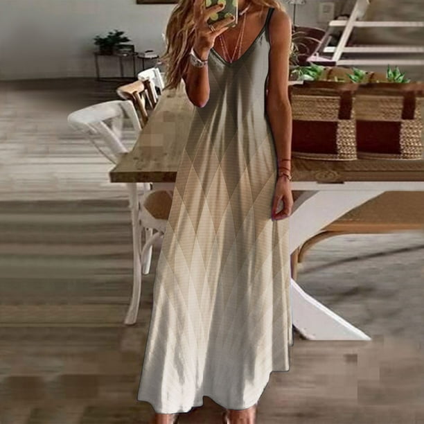 WILLBEST Vestidos Casuales Para Mujer Verano Vestido Largo Sexi