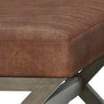 thumbnail image 5 of Simpli Home Salinger 48" Wide Modern Ottoman Bench in Distressed Saddle Brown, 5 of 5