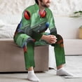 thumbnail image 7 of Xecao Red-Eyed Tree Frog-1 Print Pajamas Set Mens Pajamas Long Sleeve Loungewear Two-Piece Sleepwear Button-Down Pjs Set,2PJS-Large, 7 of 7