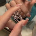 thumbnail image 4 of Adjustable Heart Ring For Women Pink Zirconium Silver, 4 of 5