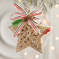 thumbnail image 3 of Adornos navideños, colgante dorado para árbol de Navidad, copo de nieve, estrella, Ángel, adornos navideños de Año Nuevo, colgantes para colgar, 3 of 4
