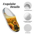 thumbnail image 5 of Balery Beautiful Golden Sunflower Field Pattern Women's Fuzzy Memory Foam Slippers Fluffy Winter House Shoes Indoor and Outdoor-40/41, 5 of 7