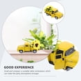 thumbnail image 2 of Yellow Truck Ornament Vintage Decor The Office Tier Serving Tray Car Trim Tiered Metal Pickup with Sunflowers, 2 of 6
