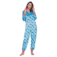 thumbnail image 2 of Ashford & Brooks Women's Fleece Hooded One Piece Pajama Union Jumpsuit, 2 of 5