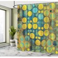 thumbnail image 5 of Ambesonne Retro Shower Curtain, Groovy Polka Dots 60s, 69"Wx75"L, Green Blue, 5 of 5