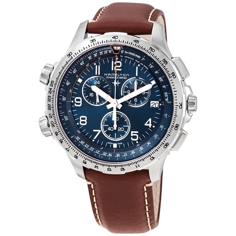 Hamilton Khaki X-Wind Chronograph Quartz Blue Dial Men's Watch H77922541 -  Walmart.com
