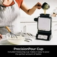 thumbnail image 4 of Ninja NeverStick PRO Gaufrier Belge, Design Vertical, 5 Réglages de Teinte, Tasse de Précision & Guide de Recettes, Noir & Argent, 4 of 8
