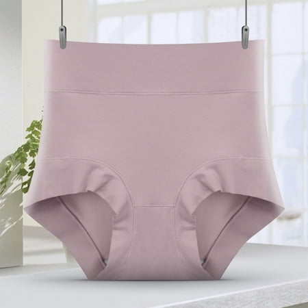 New Release High Waist Tummy Lifting Underwear  Breathable Briefs  Solid Color  Large Size  Comfortable Fit  For Workout  Sports  Daily Wear  Plus Size Blouse|Cotton Purple Sopatenor