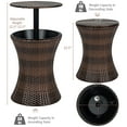 thumbnail image 3 of Costway Patio Rattan Cooler Bar Table Cocktail Coffee Table Height Adjustable, 3 of 9
