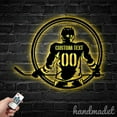 thumbnail image 4 of Handmadetneonsign Personalized Hockey Player Metal Wall Art LED Light, Custom Hockey Player Metal, 4 of 5