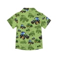 thumbnail image 6 of Binienty Tractor Kids Hawaiian Shirt Boys Lightweight Boys Button Down Shirt Trendy Comfy Short Sleeve Top Comfortable Children Summer Clothes, 6 of 7