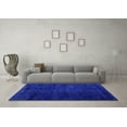 thumbnail image 3 of Ahgly Company Indoor Square Oriental Blue Modern Area Rugs, 6' Square, 3 of 4