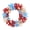 A3, variant on Candle Wreath Independence Day Themed Patriotic Floral Centerpiece Decor Red White Blue Flower Ring for Desk Holiday Celebration