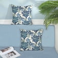 thumbnail image 5 of Summer Coastal Pillow Covers 20x20 Pack of 2 Navy Blue Coral Throw Pillow Covers Outdoor Decor Coral Branch Ocean Themed Beach Decorative Pillowcase Beachy Nautical Cushion Case for Sofa Couch, 5 of 6