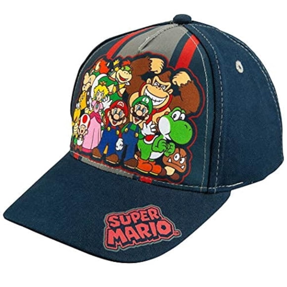 Gorra de béisbol Nintendo Super Mario Boys de 4 a 7 años, 100% algodón