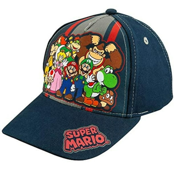 Gorra de béisbol Nintendo Super Mario Boys de 4 a 7 años, 100% algodón