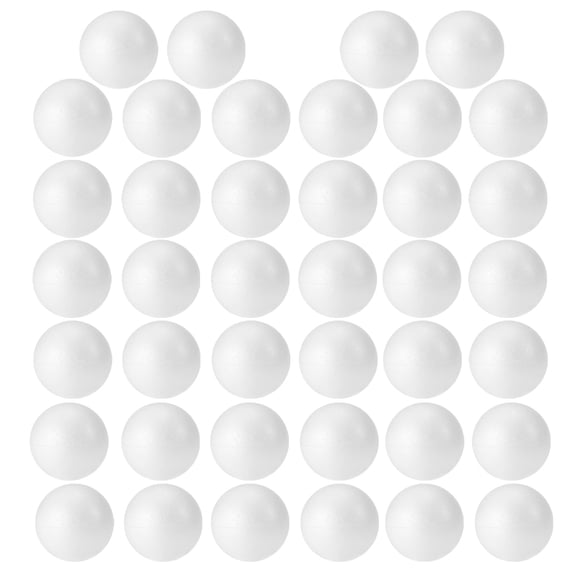 Bolas de espuma FFChuanhe, paquete de 40 unidades, 7,5 cm, color blanco, para manualidades