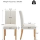 thumbnail image 4 of Set of 2 beige fabric forrado dining sillas con heavy duty wood legs para dining room, 4 of 8