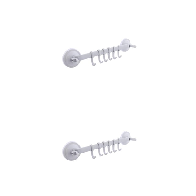 Bearachild Colgador de pared Vacío 6 ganchos Estante Estantes colgantes Soportes Ventosa Sin rastro Multiusos para accesorios Verde Type1 NO1