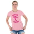 thumbnail image 3 of Breast Cancer Surviving and Thriving Womens Slim Fit Graphic Tee Brisco Brands S, 3 of 5
