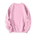 thumbnail image 5 of Women Tops Women's Long Sleeve Sweatshirt Casual Crewneck Loose Fit Pullover Fleece Tops, Christmas Print Design, Comfortable and Warm Apparel,Light pink,L, 5 of 5