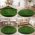 thumbnail image 4 of Round Rugs 6Ft, Green Football Field Round Area Rug Washable Indoor Throw Carpet, Modern Balls Sport Games Match Soft Non Slip Circle Rug for Office Cabinet Home Decor Aesthetic, 4 of 8