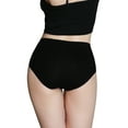 thumbnail image 3 of INNERSY Womens Underwear Cotton Briefs High Waisted Postpartum Panties 5 Pack (2XL, 5 Black), 3 of 6