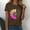 Beige, variant on Outfmvch T Shirts for Women Short Sleeve Shirts for Women Graphic Tees Sunflower Butterfly Printed Shirt Short Sleeve Round Neck Outfit Clothes Workout Tops for Women Womens Tops 1PC Top Blue L