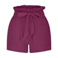 thumbnail image 5 of uublik Comfy Shorts for Women with Pockets Summer Super Soft Lounge Shorts Purple, 5 of 5