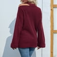 thumbnail image 5 of IROINNID Womens Sweater One-Shoulder Pullover Sweater Solid Color Leisure Mid-Length Long Sleeve Sweater, 5 of 6