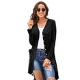 thumbnail image 1 of U.Vomade Women's Mid-Sleeve Solid Button-Down Long Knit Cardigan Sweater Jacket, 1 of 4